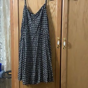 Black and white spaghetti strap sun dress size  XL